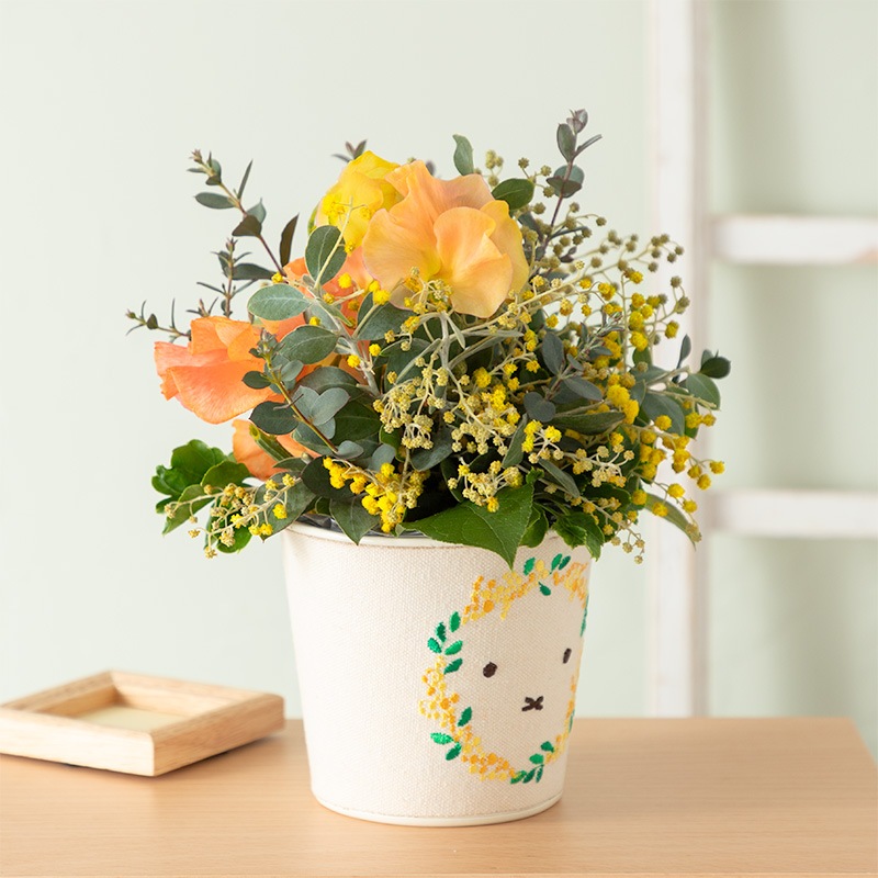 直送商品A】ミッフィーとミモザの春物語 | 生花アレンジメント