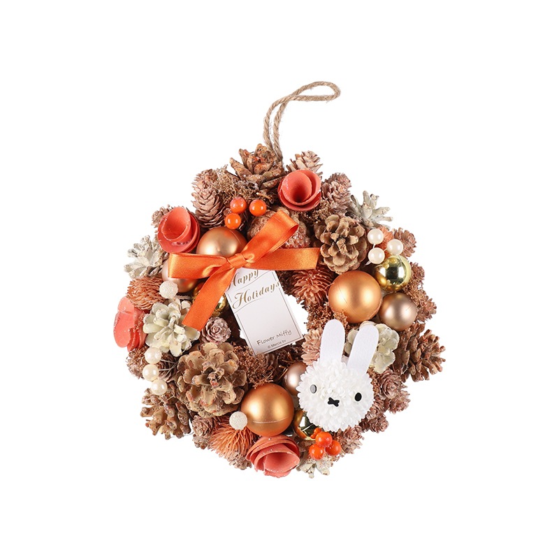 【レア★新品未使用タグ付き】ポムポムプリンカフェ クリスマスリース マスコット 予約商品：クリスマス】Flower Miffy クリスマスリース ミッフィーマム