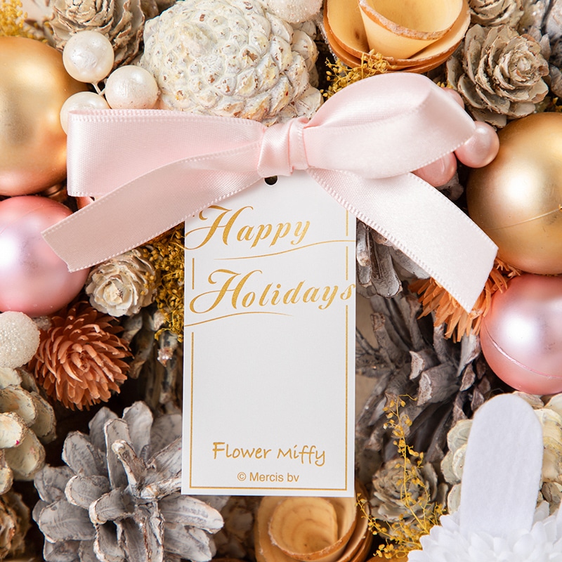 Flower Miffy クリスマスリース ミッフィーマム イエロー