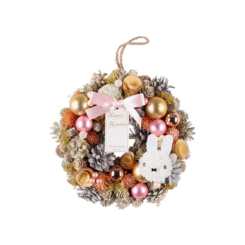 Flower Miffy クリスマスリース ミッフィーマム イエロー