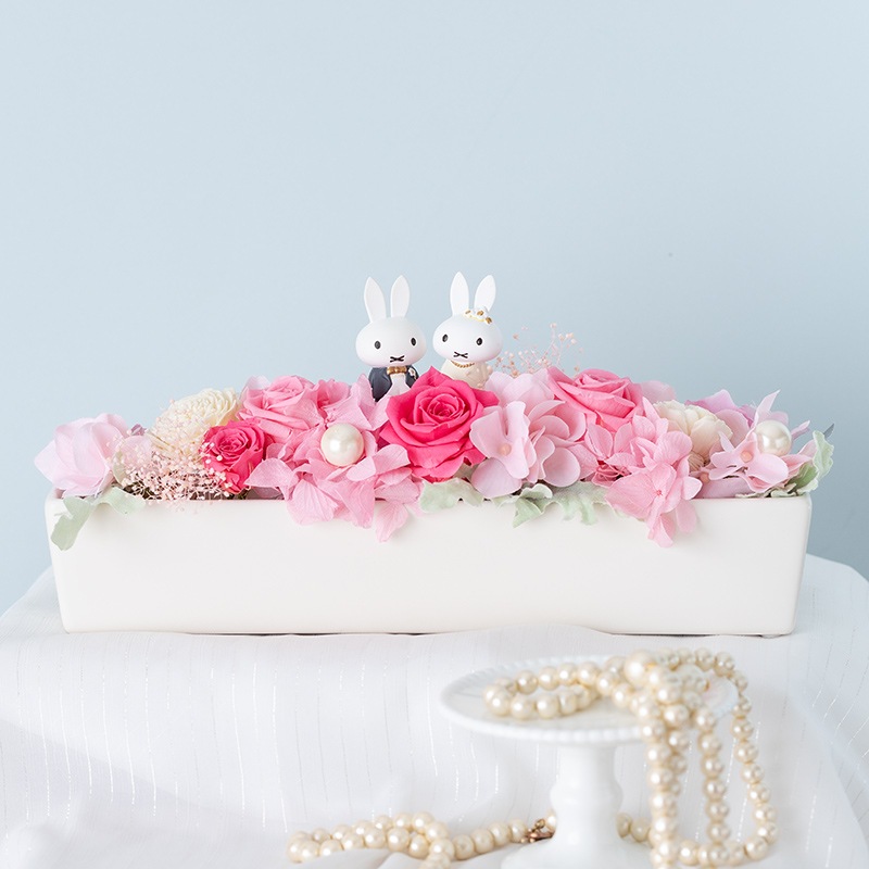 フラワーミッフィー ウェディングプリザーブドアレンジ ピンク | 利用