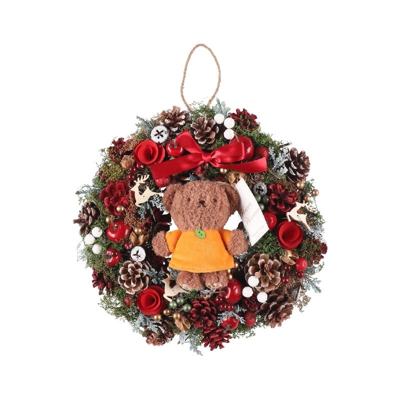 予約商品：クリスマス】Flower Miffy クリスマスミドルリース ほ