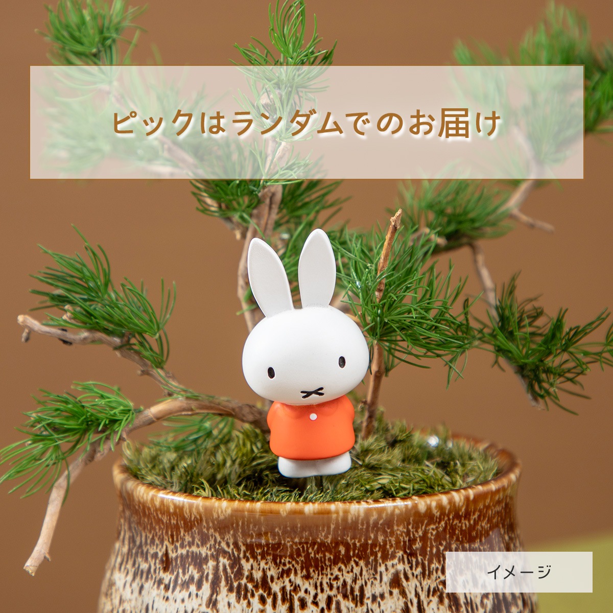 Flower Miffy 瀬戸焼鉢プリザーブドフラワー ミニ盆栽 ミッフィー