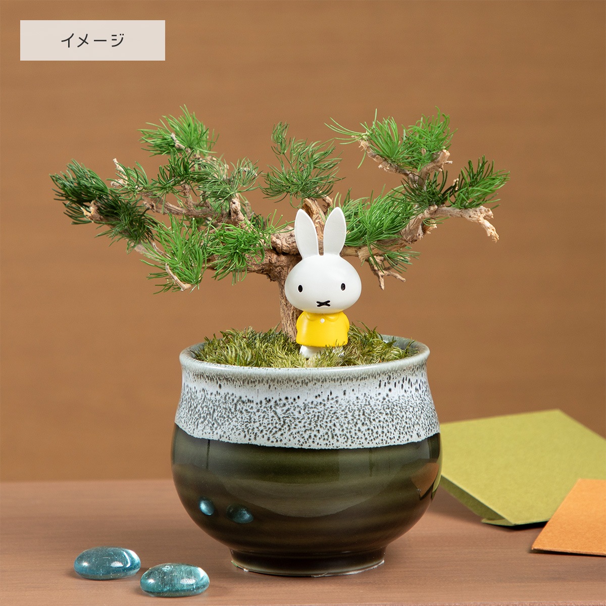 Flower Miffy 瀬戸焼鉢プリザーブドフラワー ミニ盆栽 ミッフィー