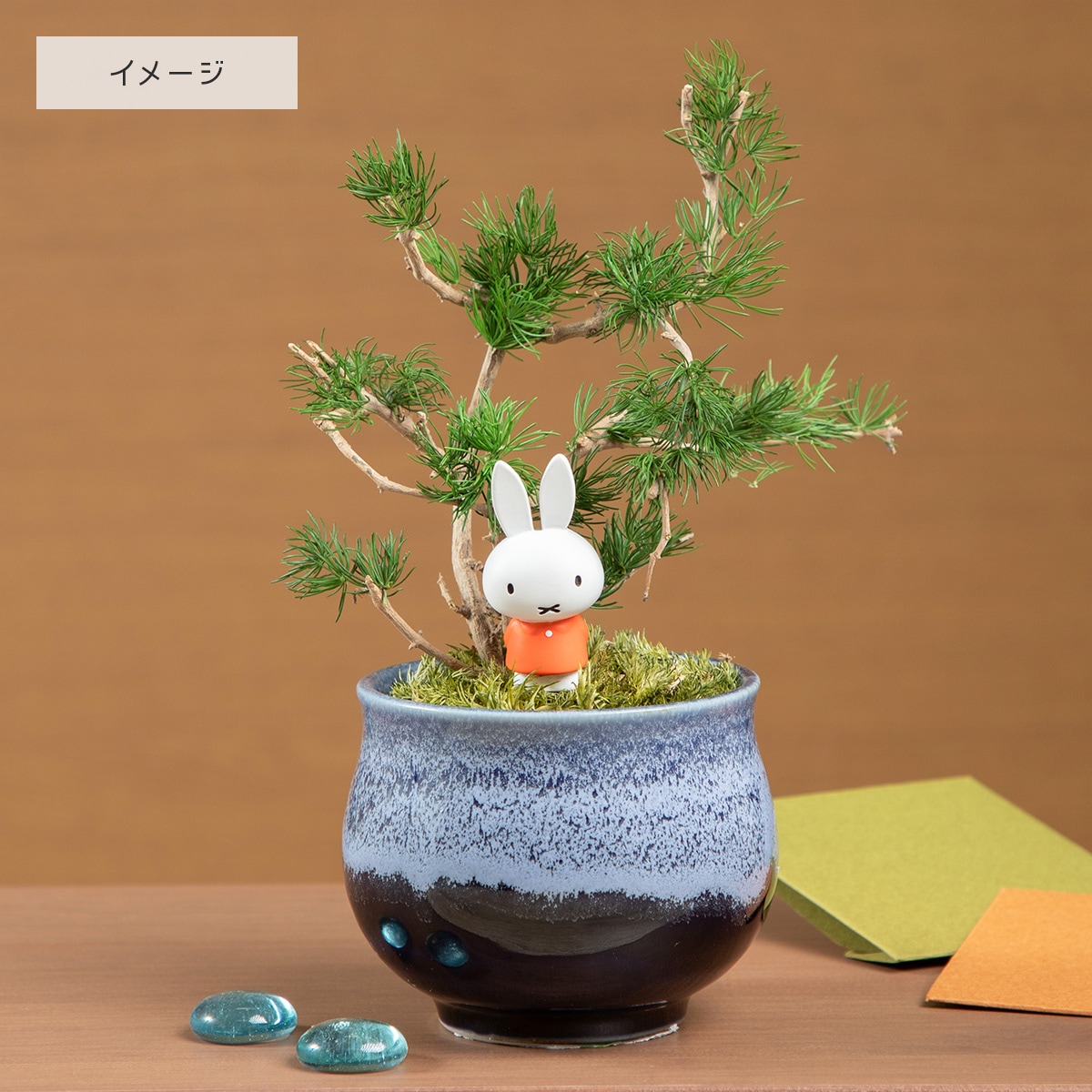 Flower Miffy 瀬戸焼鉢プリザーブドフラワー ミニ盆栽 ミッフィー
