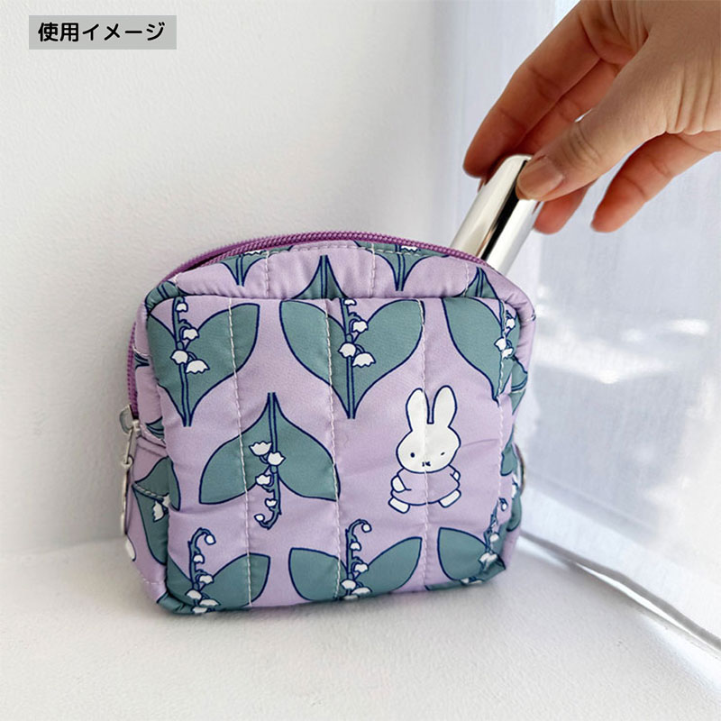 フリー出品出品②　ベッツィ　グレイッシュピンク　仕切りポーチ付きミニトート DB/キルティングスクエアポーチ TULIP | 新商品 | | ミッフィー