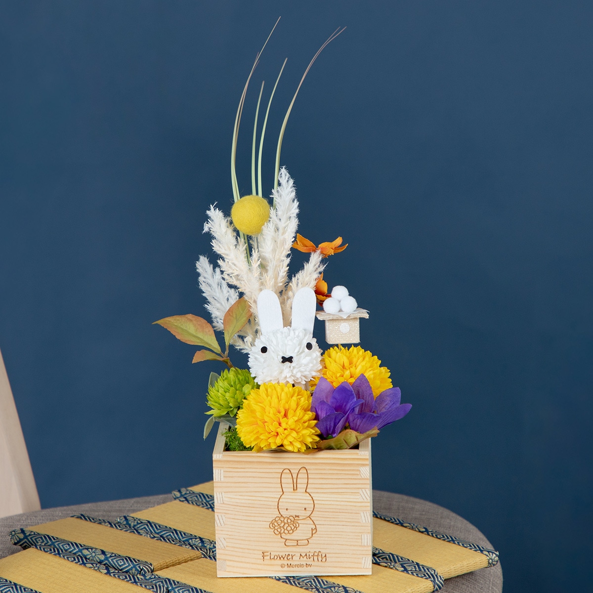 Flower Miffy お月見枡飾り | アレンジメント・花雑貨,プリ・アート
