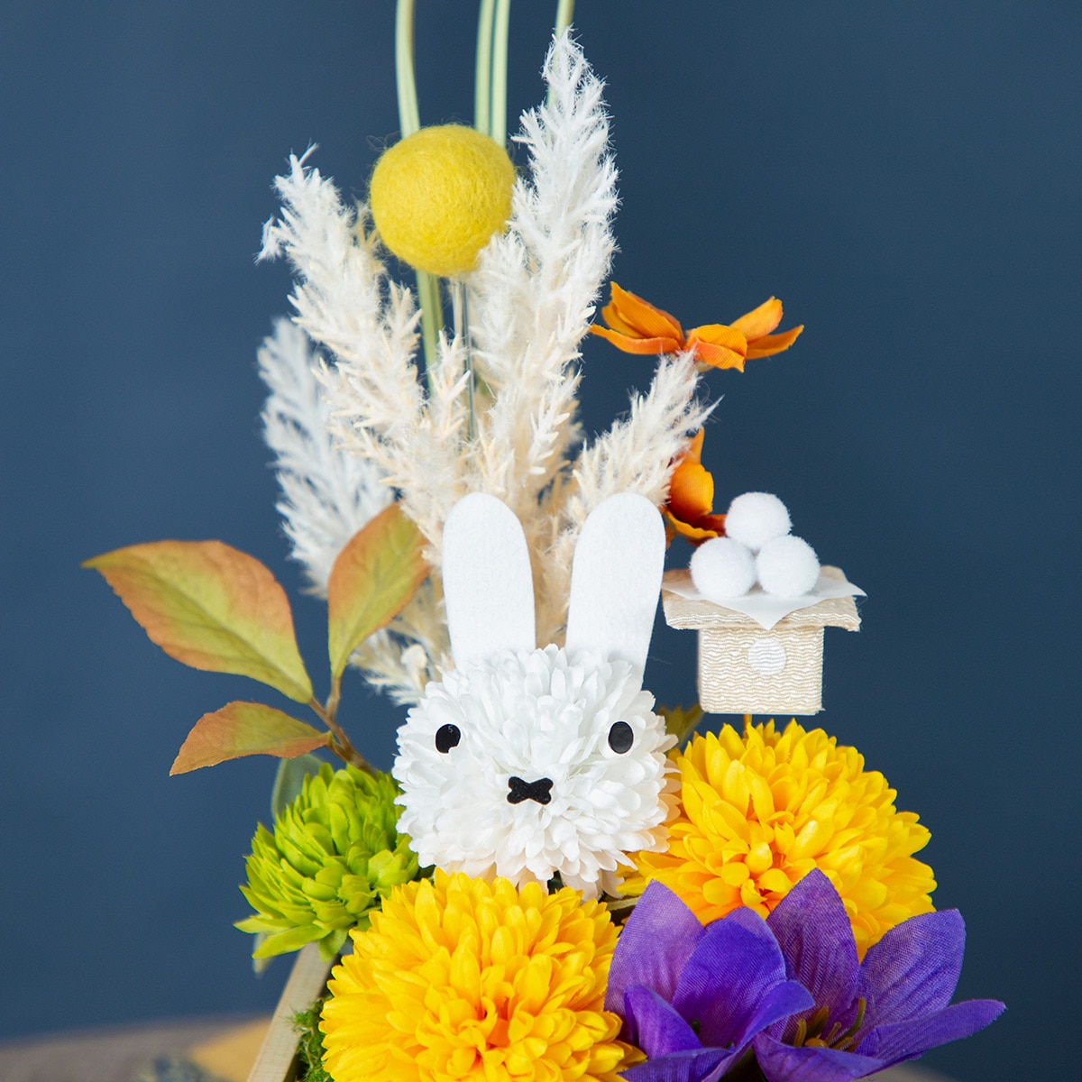 Flower Miffy お月見枡飾り | アレンジメント・花雑貨,プリ・アート