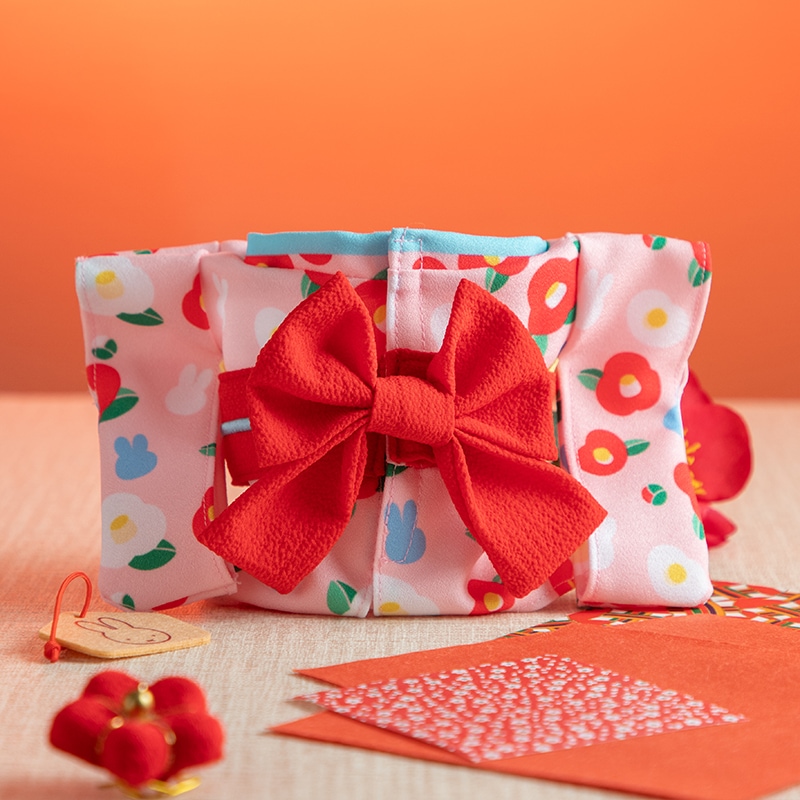 【新品タグ付2点セット★絵馬付】フラワーミッフィー　着せかえお洋服　振袖　つばき miffy - 【新品☆タグ/絵馬付】フラワーミッフィー 着せかえお洋服