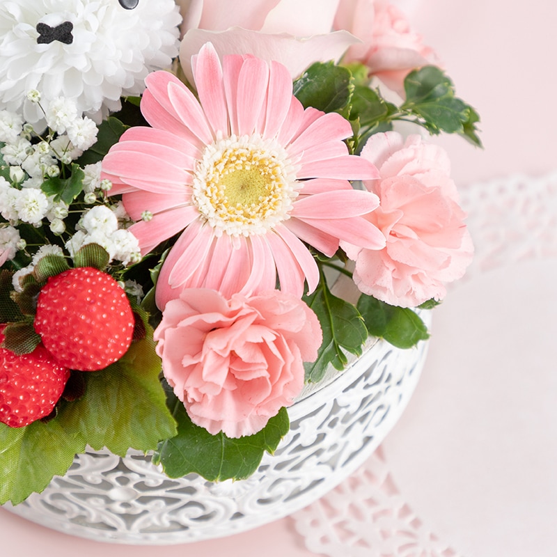 【直送商品A】バースデーケーキアレンジ 素敵な一年を