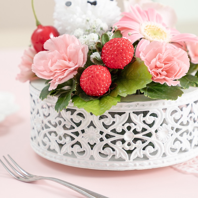 【直送商品A】バースデーケーキアレンジ 素敵な一年を