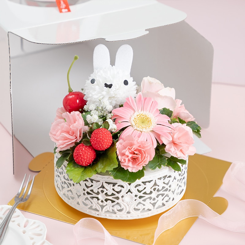 【直送商品A】バースデーケーキアレンジ 素敵な一年を