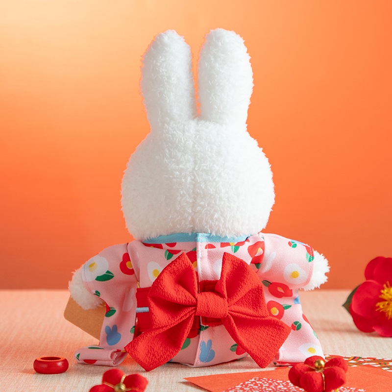 Flower Miffy 着せかえほわほわぬいぐるみ＆着せかえお洋服 振袖べに