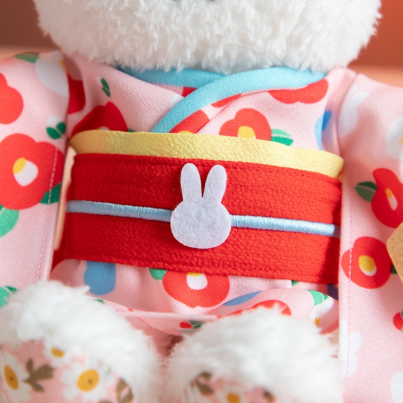 Flower Miffy 着せかえほわほわぬいぐるみ＆着せかえお洋服 振袖べに