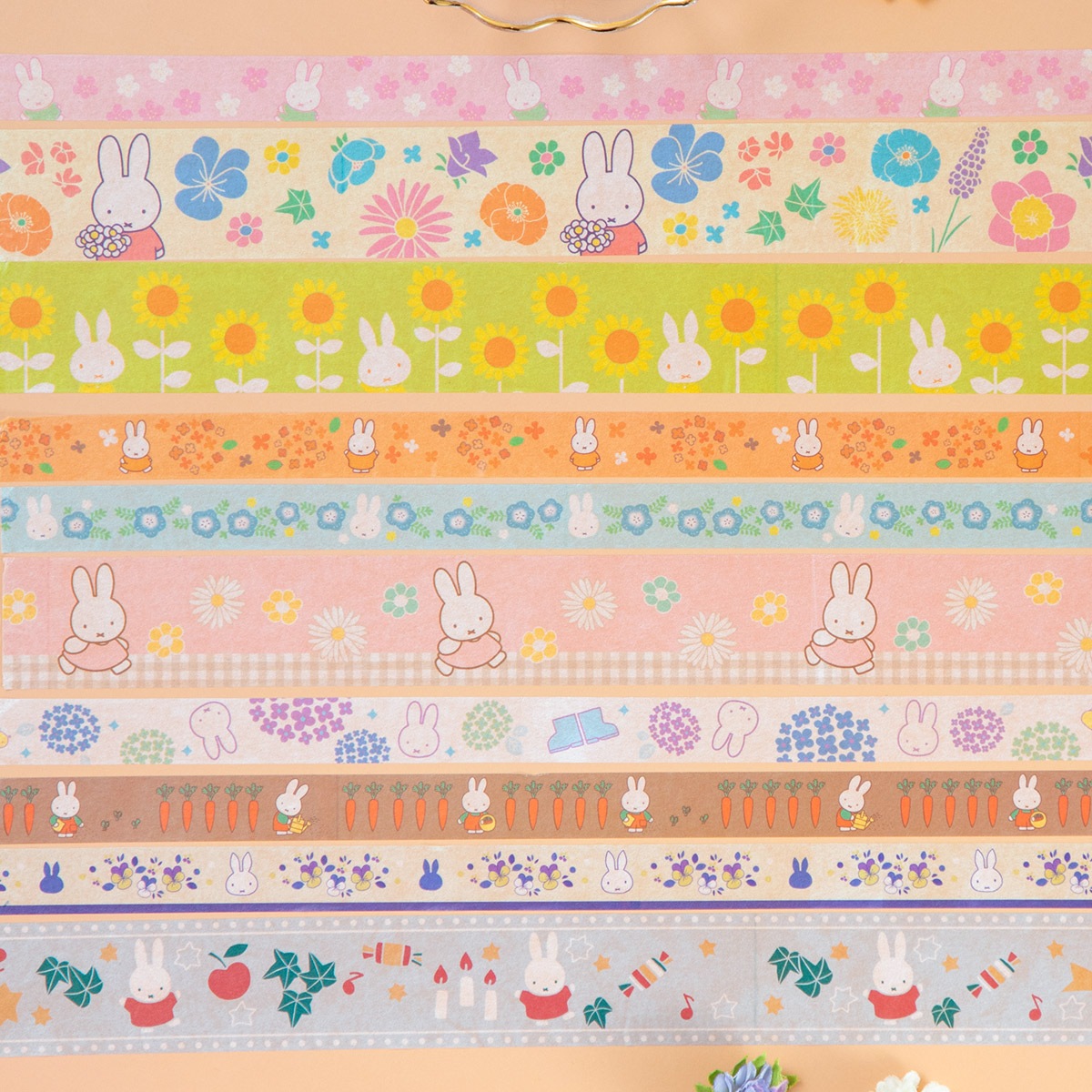 Flower Miffy 10thアニバーサリー マスキングテープ コンプリート