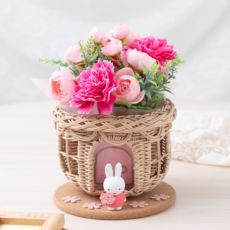 受付終了しました※【2025母の日】Flower Miffy おかえりお家ラタン 