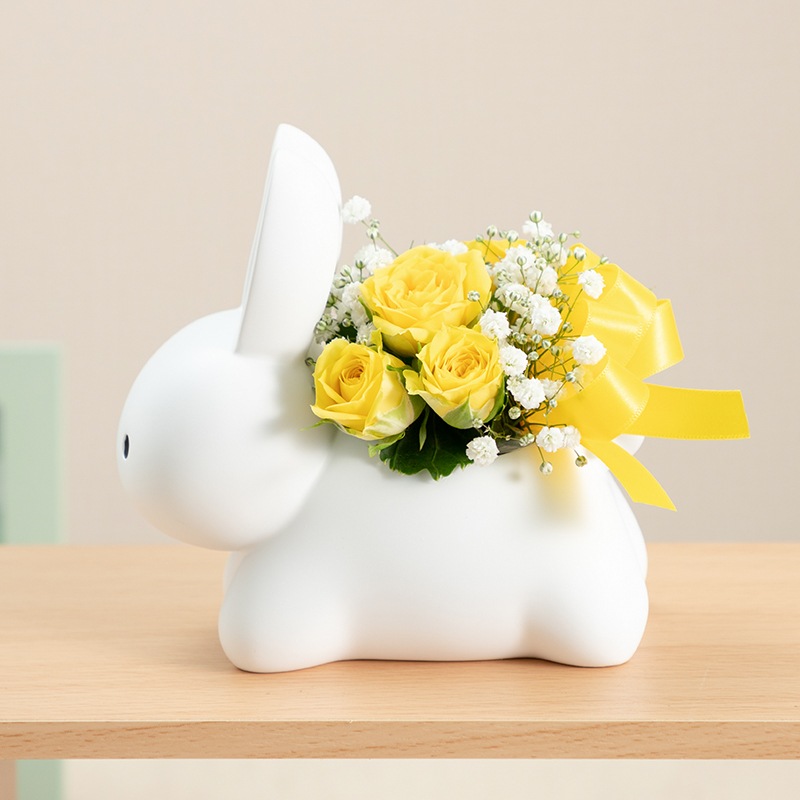 【直送商品A】うさぎカバーアレンジ イエロー