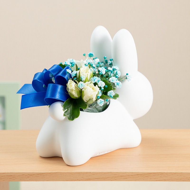 【直送商品A】うさぎカバーアレンジ ブルー