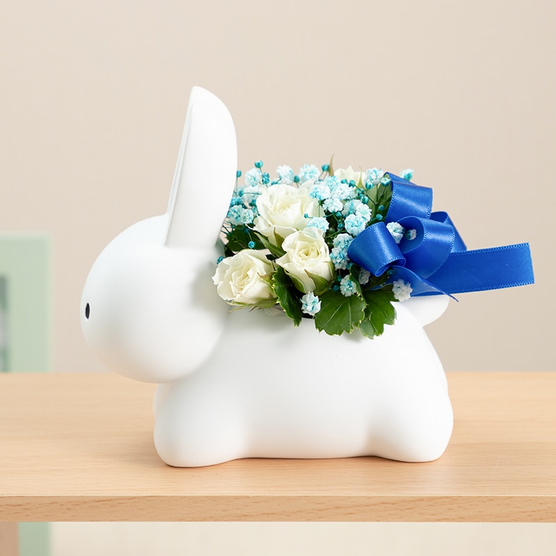 【直送商品A】うさぎカバーアレンジ ブルー