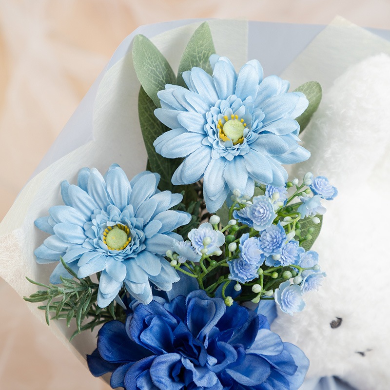 Flower Miffy ほわほわぬいぐるみブーケ ブルー