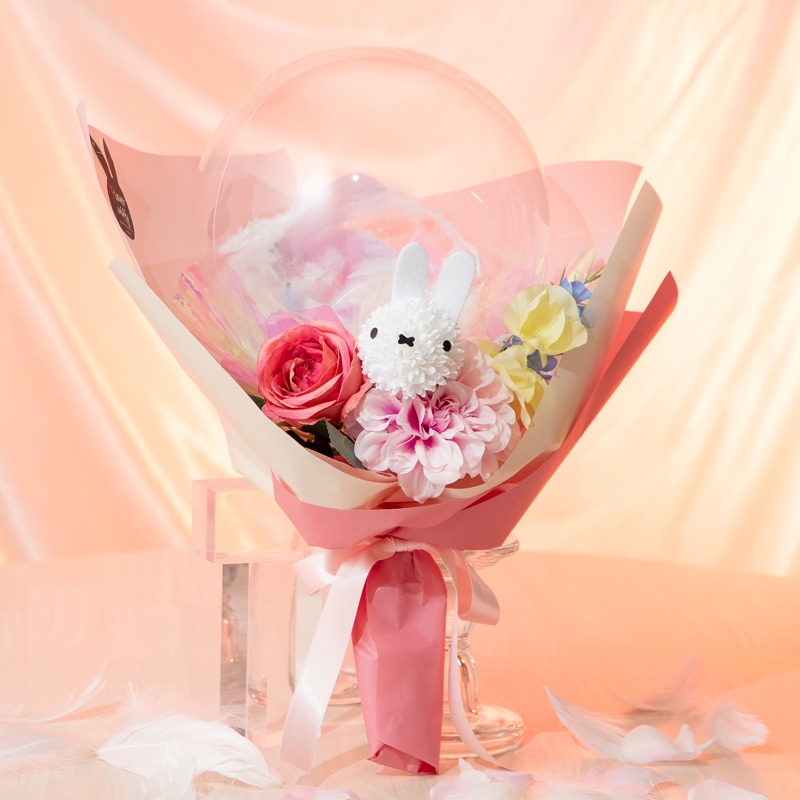 【直送商品H】Flower Miffy バルーンアレンジ 羽ばたき