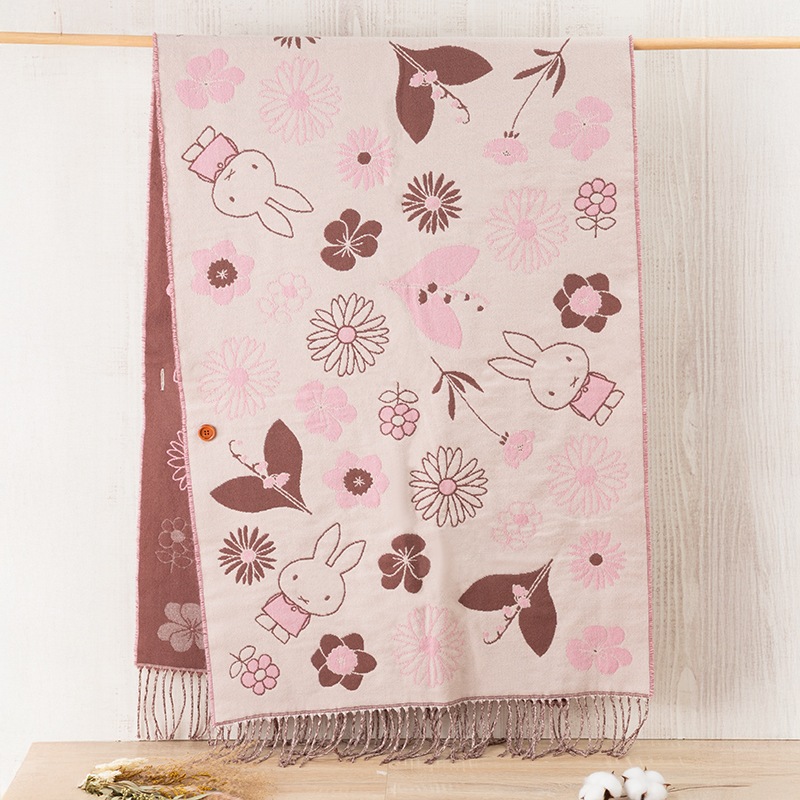 Flowermiffy ストール Flowers bloom ピンク&ブラウン アートフラワーセット