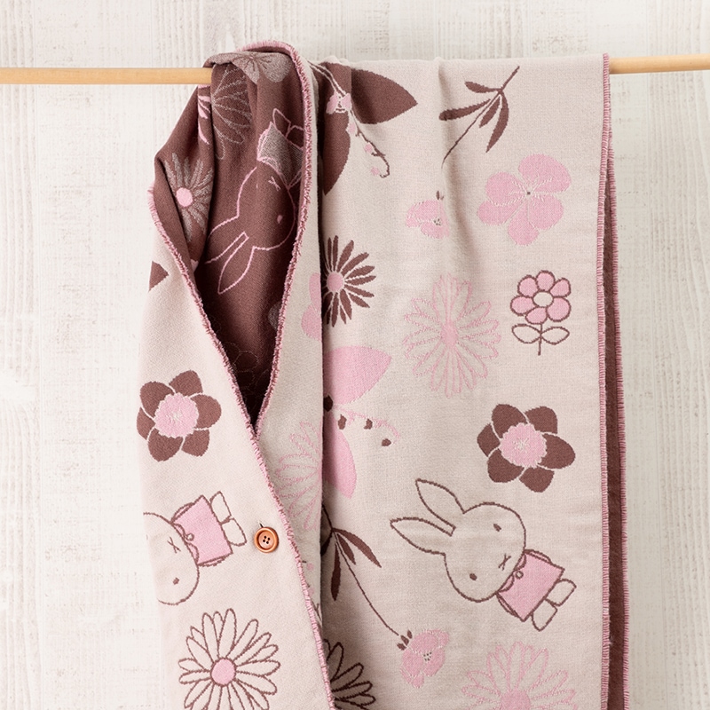 Flowermiffy ストール Flowers bloom ピンク&ブラウン アートフラワーセット