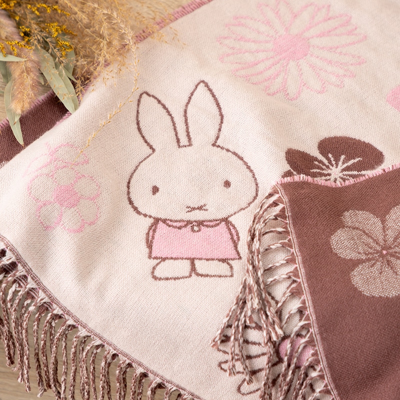 Flowermiffy ストール Flowers bloom ピンク&ブラウン アートフラワーセット