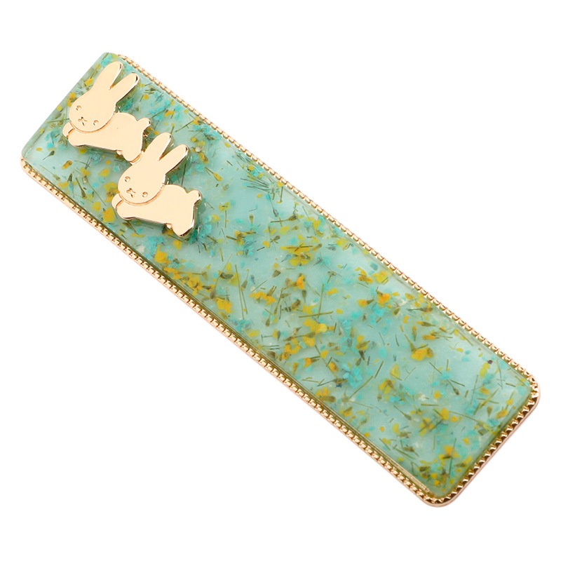 フラワーミッフィー ボタニカル ヘアクリップ うさぎグリーン オリジナルグッズ ミッフィーのお花屋さん Flower Miffy