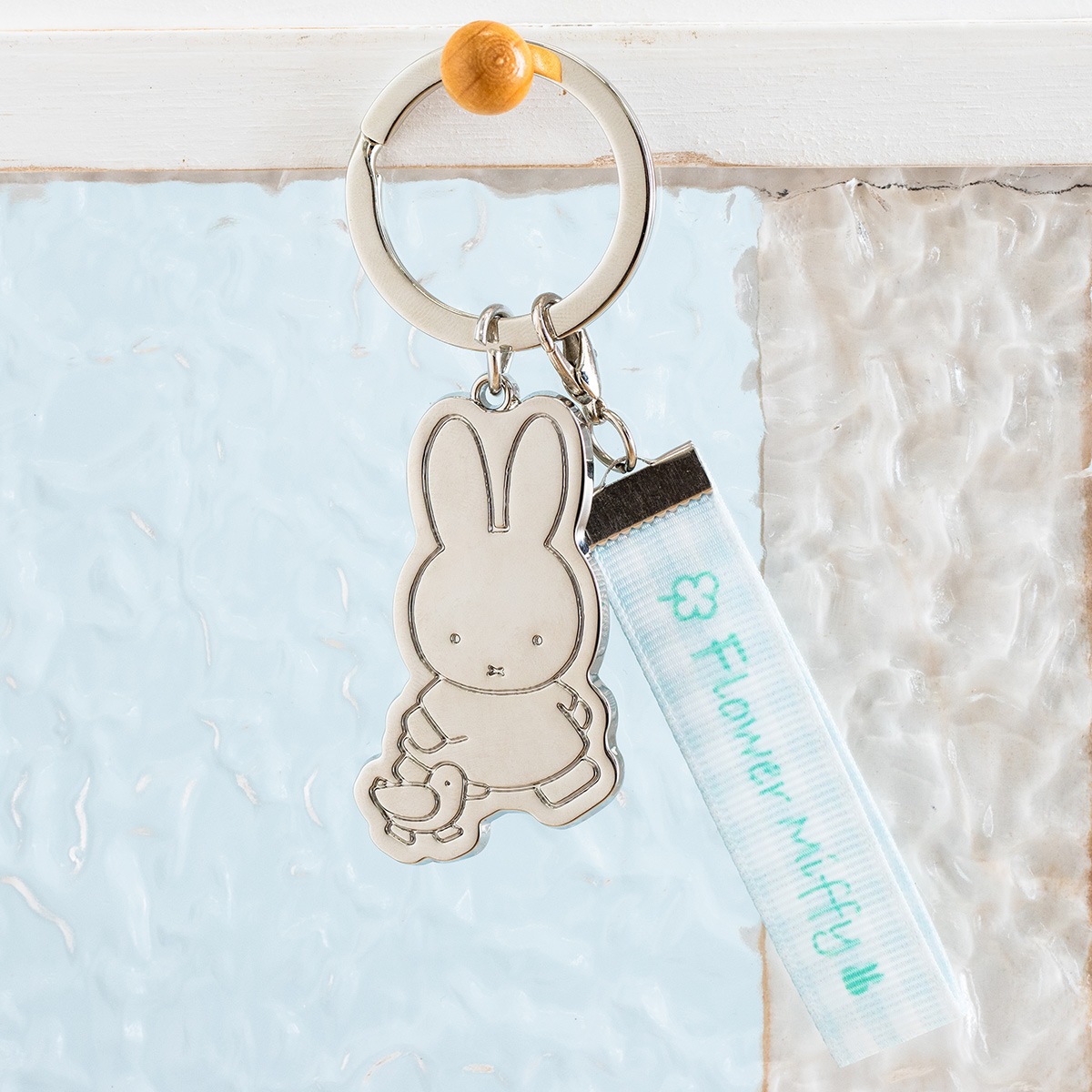 Flower Miffy シルバーキーリング あひる(ネットショップ・POPUP限定)&リボンチャーム クローバー アートフラワーセット