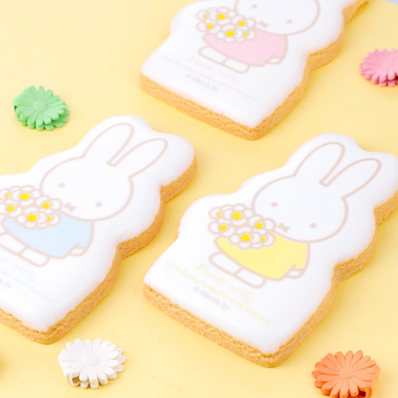 フラワーミッフィー アイシングクッキー 3個セット 軽 新商品 ミッフィーのお花屋さん Flower Miffy