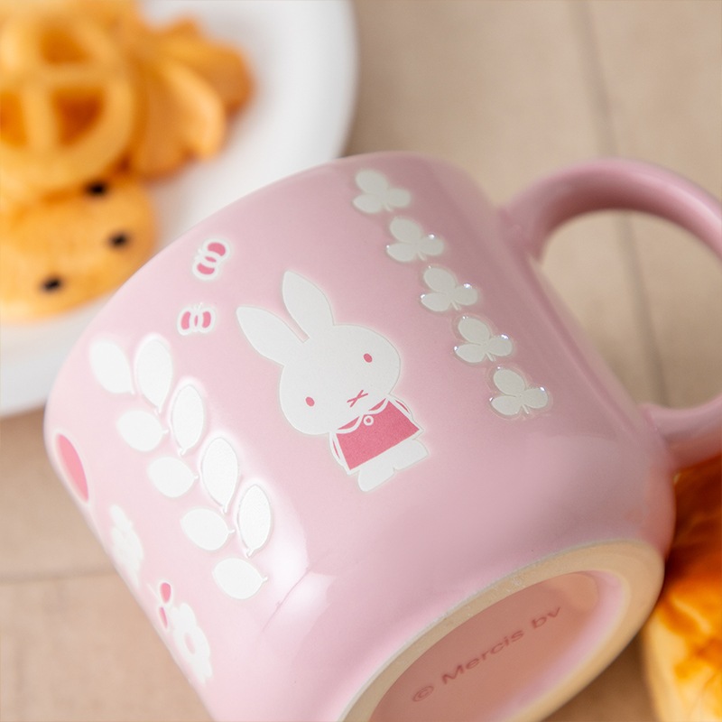 Flower Miffy エンボスマグカップ ピンク アートフラワーセット