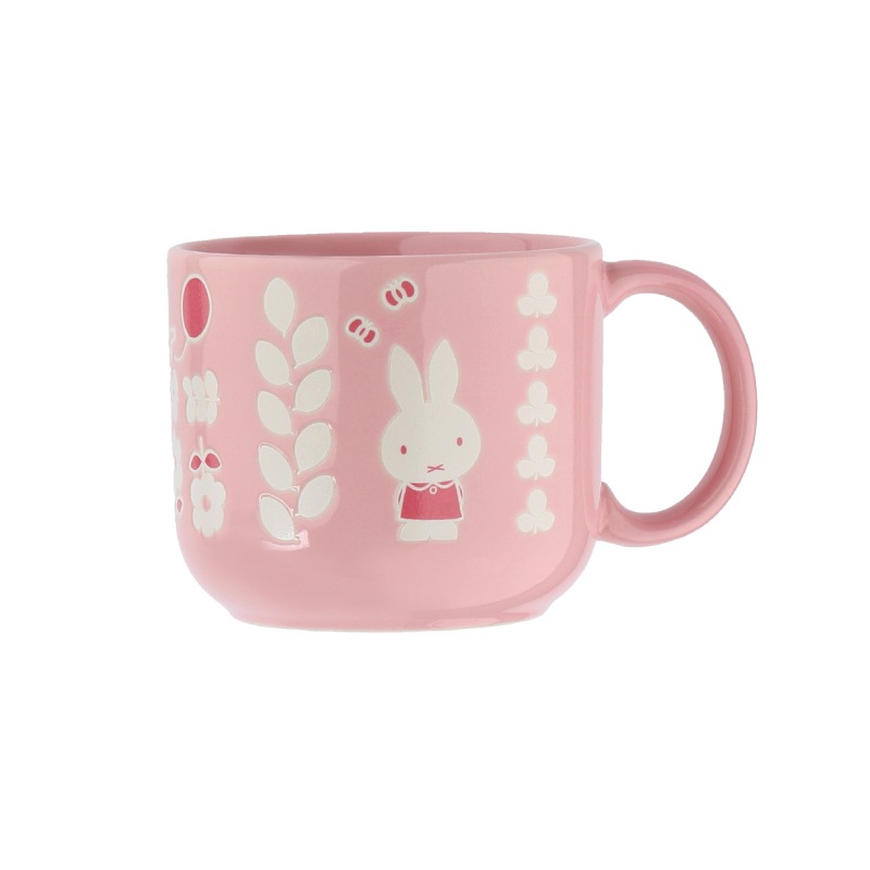Flower Miffy エンボスマグカップ ピンク アートフラワーセット