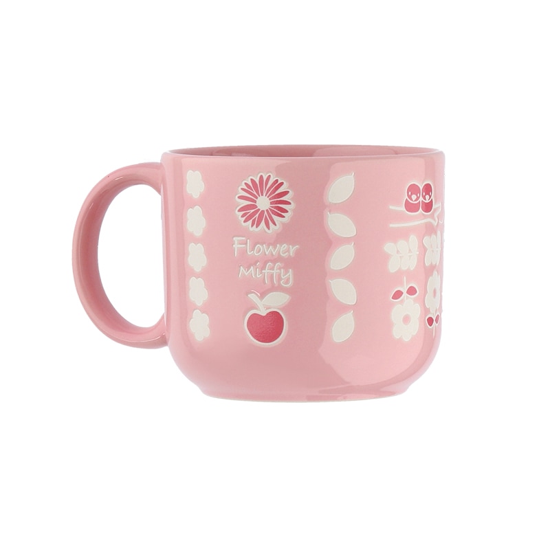 Flower Miffy エンボスマグカップ ピンク アートフラワーセット