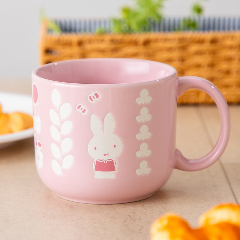 Flower Miffy エンボスマグカップ ピンク アートフラワーセット