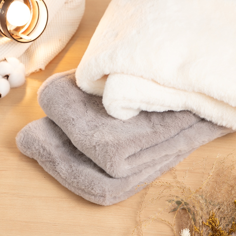 差し込みボアマフラー グレー