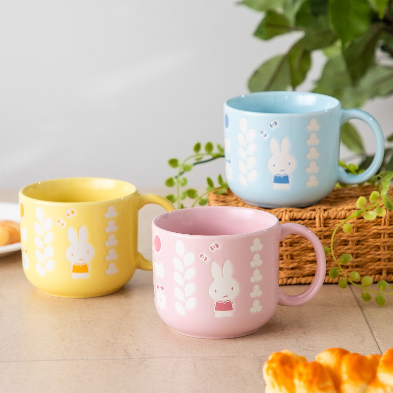 Flower Miffy エンボスマグカップ ブルー アートフラワーセット