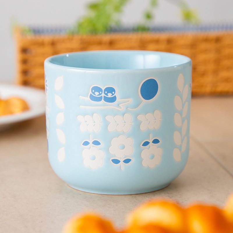 Flower Miffy エンボスマグカップ ブルー アートフラワーセット