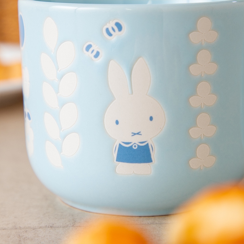 Flower Miffy エンボスマグカップ ブルー アートフラワーセット