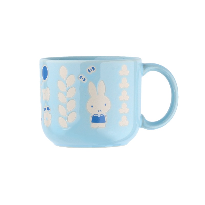 Flower Miffy エンボスマグカップ ブルー アートフラワーセット