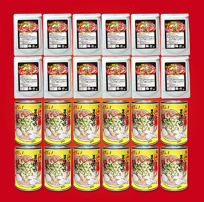 醤油とんこつ缶スープ12缶 ＆ 味噌とんこつスープ12個 計24個