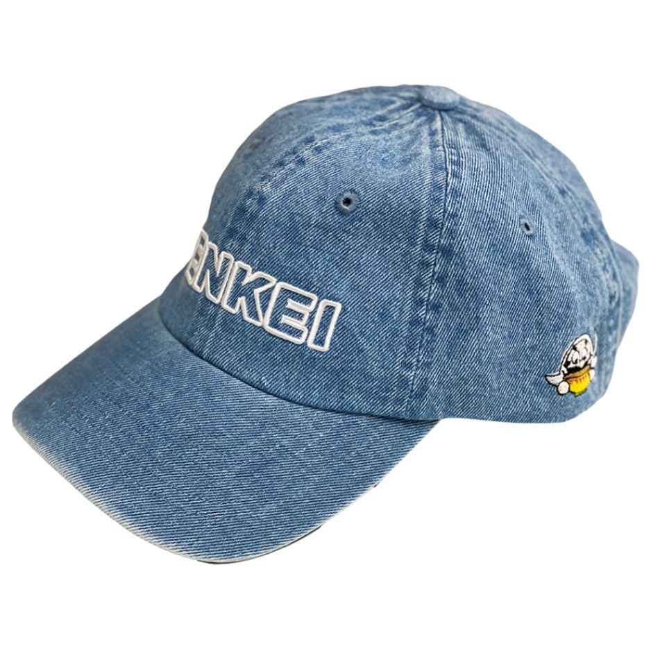 ★★店舗受取専用★★ライトデニム刺繍キャップ/正面BENKEI＋弁慶ちゃんワンポイント刺繍