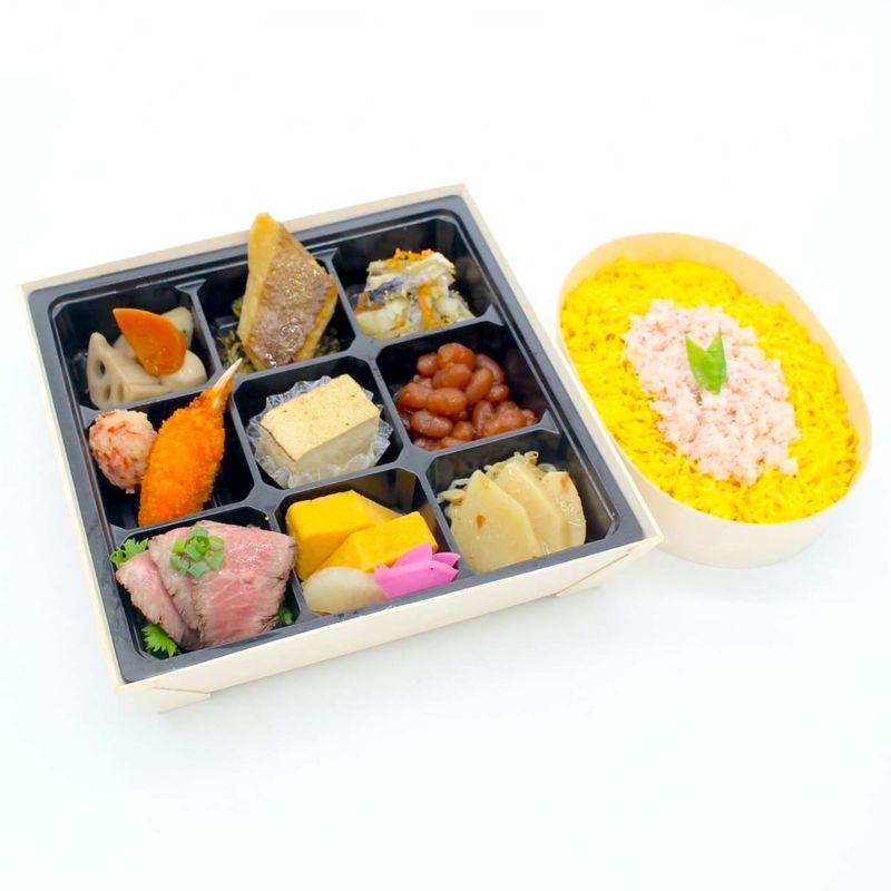 特撰 和牛ローストビーフの彩り弁当とかにわっぱ飯