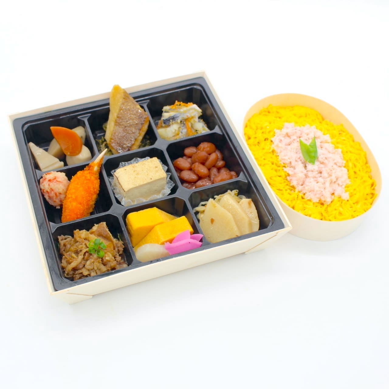 特撰 彩り弁当とかにわっぱ飯