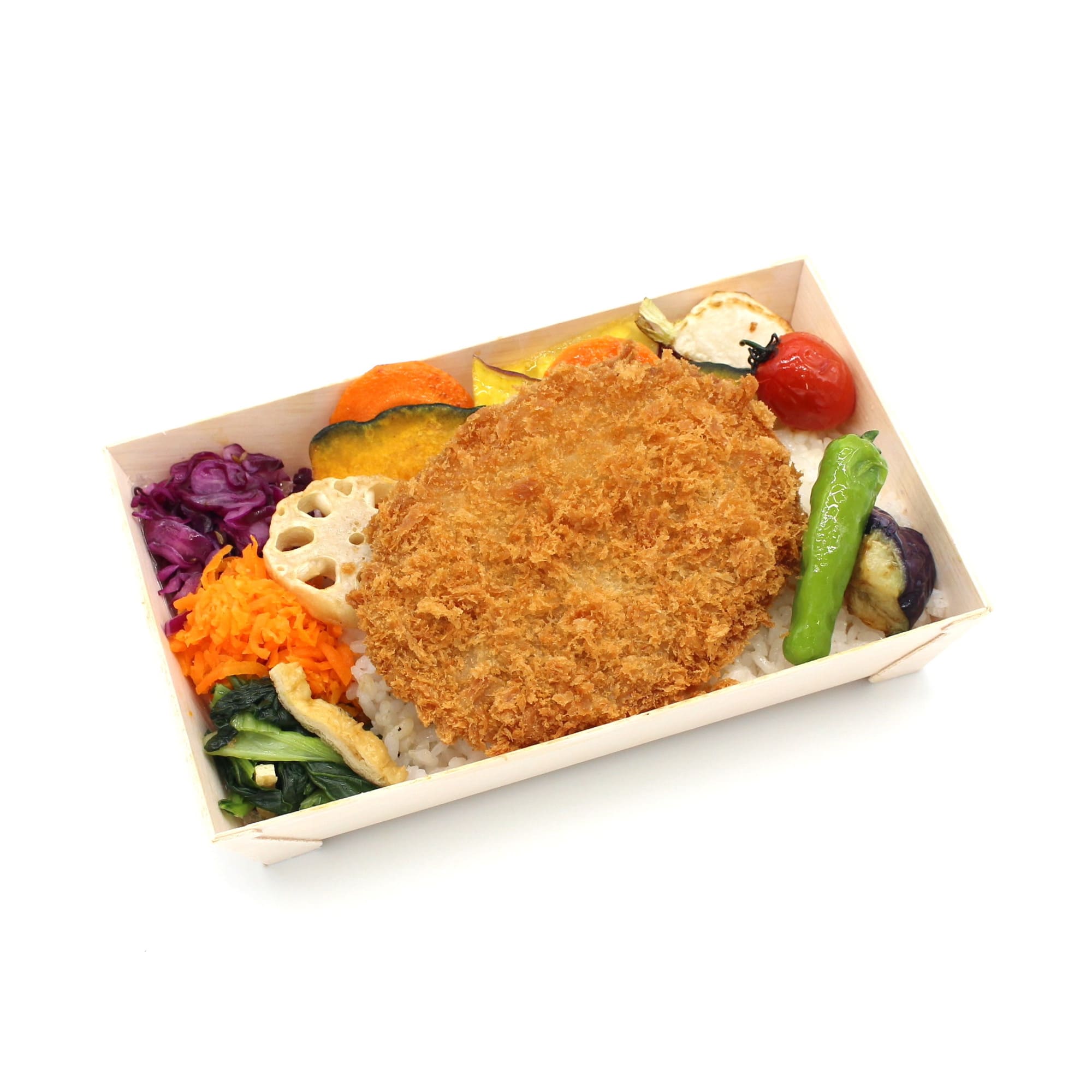 トンカツと季節野菜のお弁当