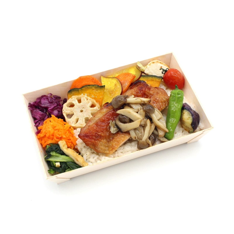 鶏の照り焼ききのこ餡と季節野菜のお弁当【季節限定】
