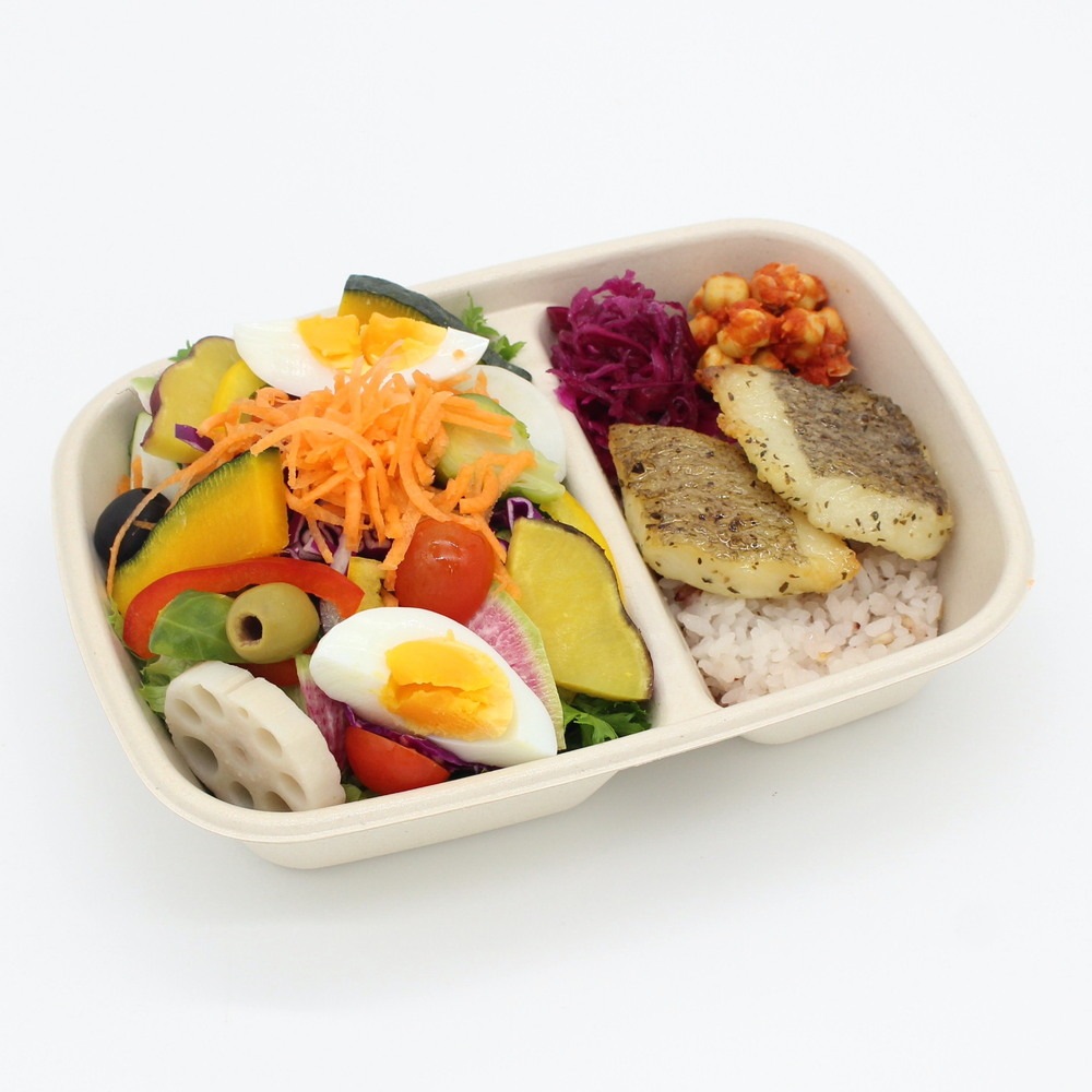 15種野菜のパワーサラダと白身魚香味焼き