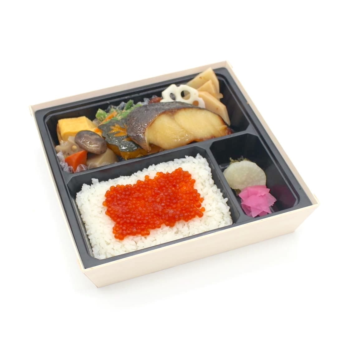 銀だらの味噌柚庵焼き弁当  いくらご飯 ～La BOMBANCE～