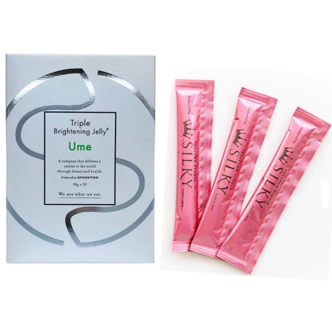 Triple Brightening Jelly コラーゲン美容ゼリー 梅味 30包入り 