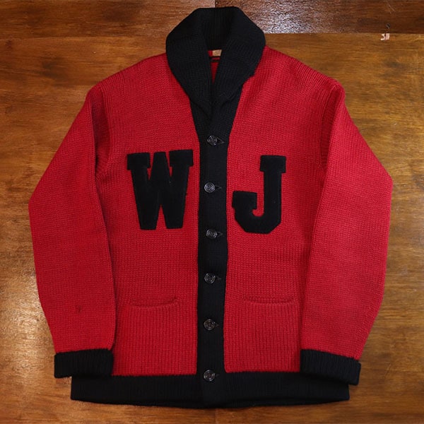 1930s SHAWL CARDIGAN , 2TONE , Size M